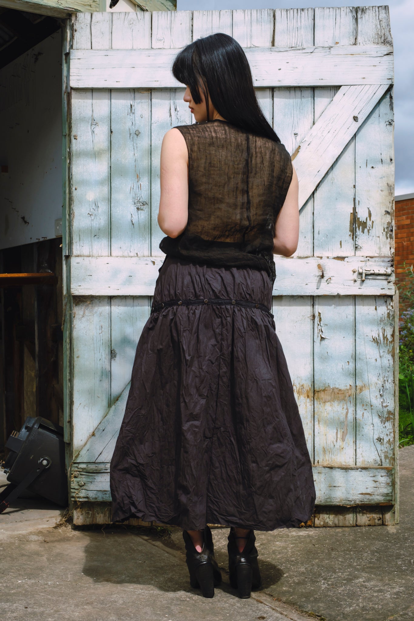 Horizontal Back Gather Skirt