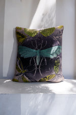 Load image into Gallery viewer, Hoponit Haeckel Tineida Collection Green Moth Cotton Cushion
