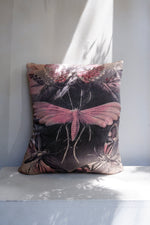 Load image into Gallery viewer, Hoponit Haeckel Moth Collection Pink Silk Cushion
