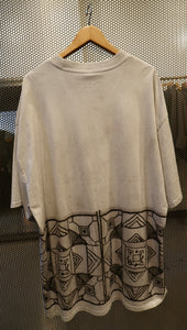 OCFTGRRDISGYP250 Oversized Cotton Tee Grey Distressed Treatment Gypset