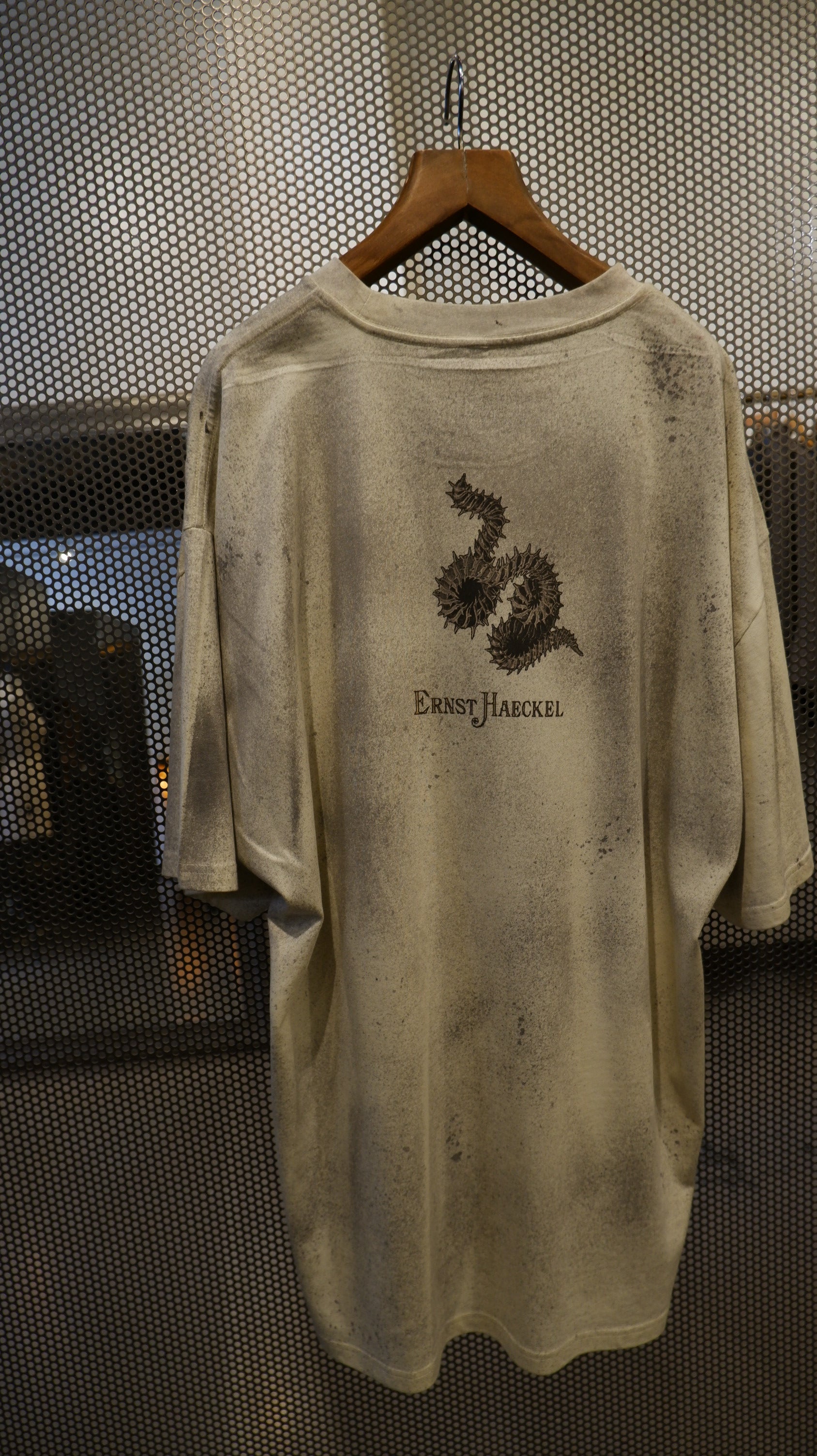 OTDISHAEJF50 Oversized Cotton Tee Distressed Haeckel Jellyfish Collection
