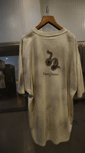 OTDISHAEJF50 Oversized Cotton Tee Distressed Haeckel Jellyfish Collection