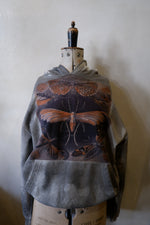 Load image into Gallery viewer, Haeckel Tineida Heavy Cotton Hoodie Distressed

