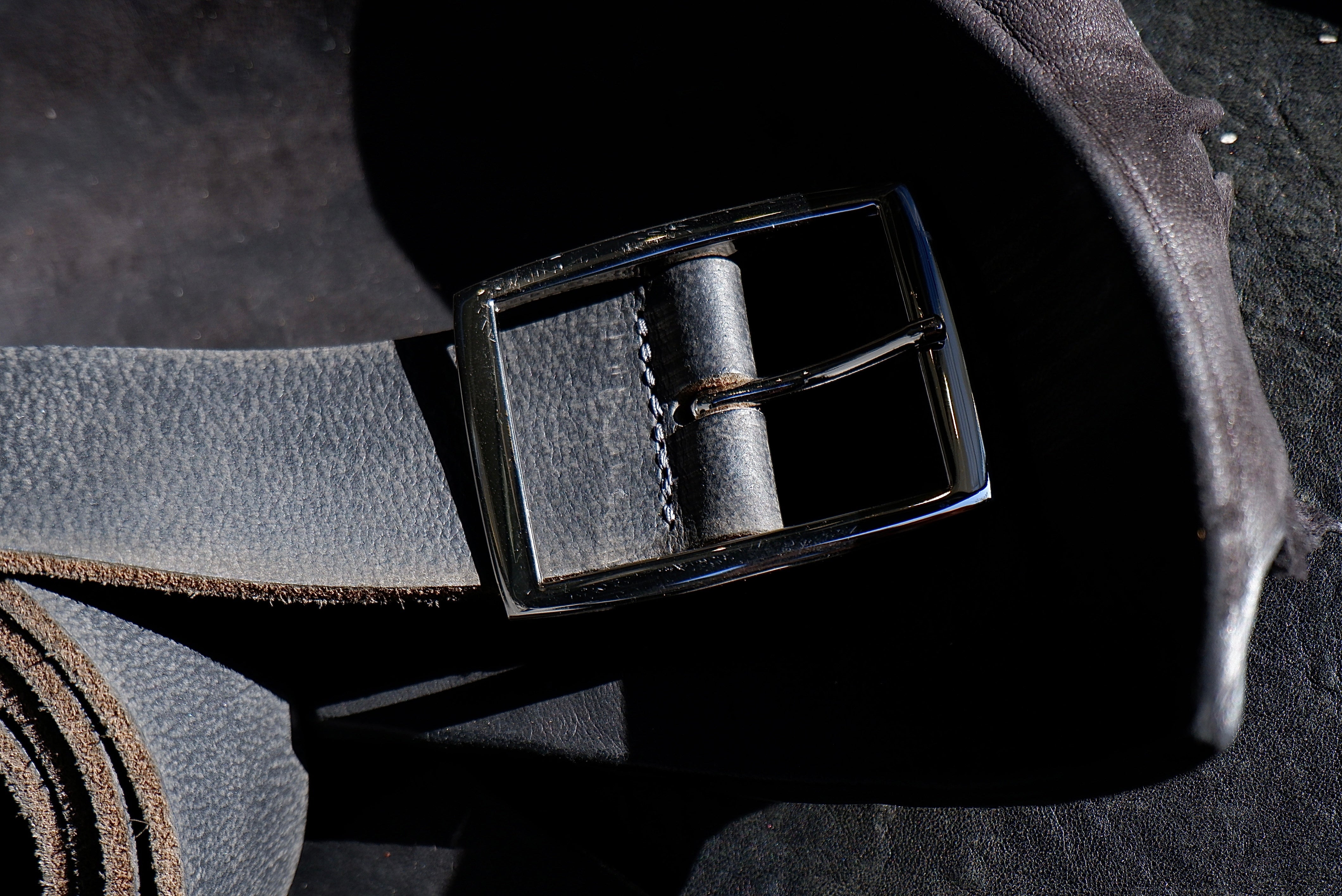 Rectangular Buckle Belt (Soft Buffalo Leather)