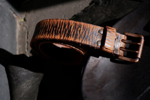 Brown Wash Belt (B) with Double Pin Buckle