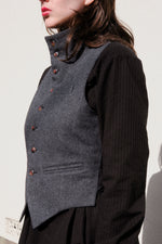 Load image into Gallery viewer, Woollen High Collar Vest
