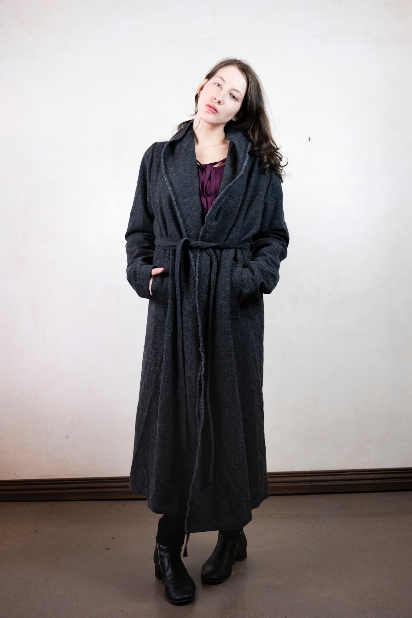 Woollen Drape Coat