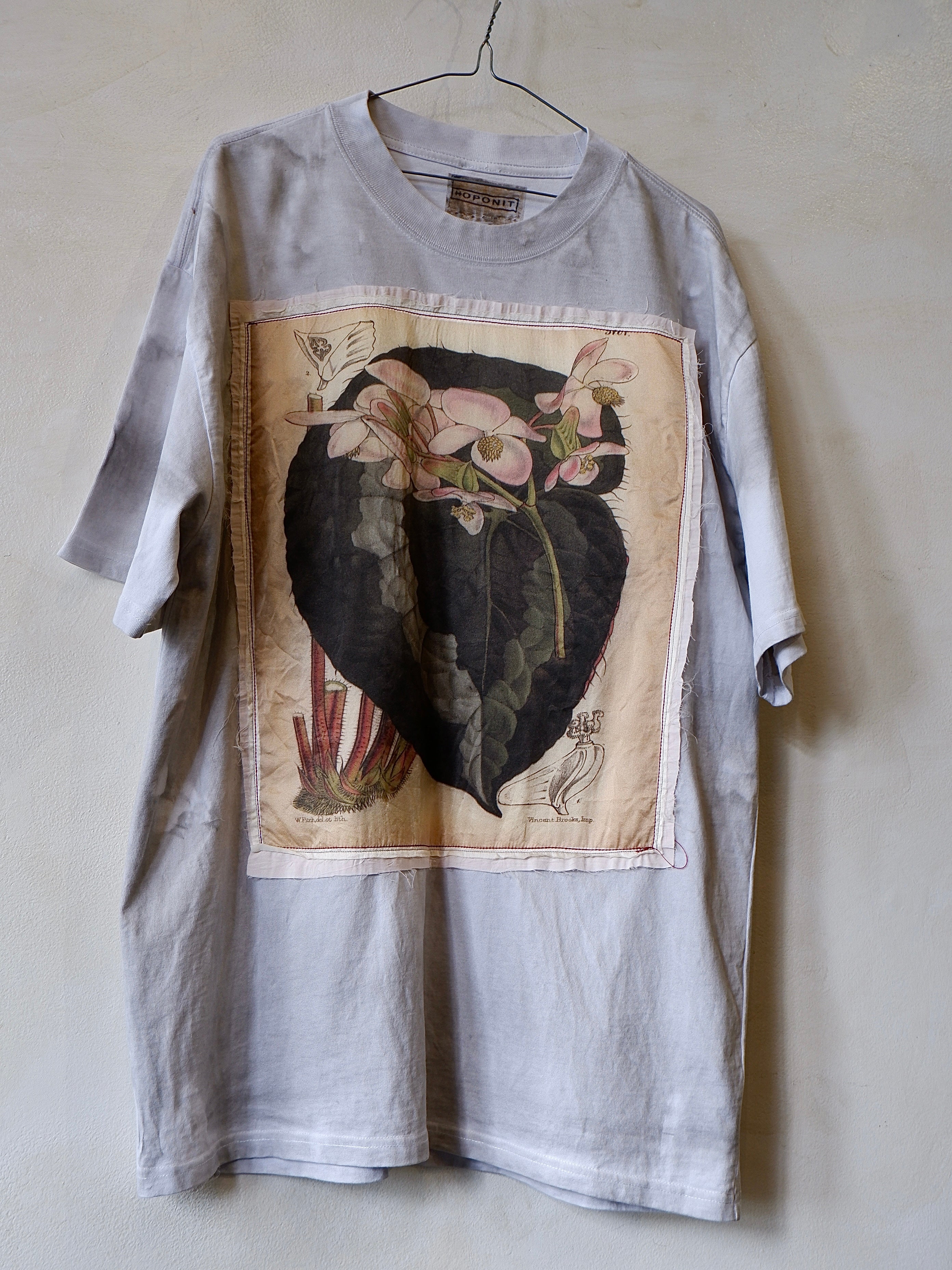 CTSKCBMBEG60 CURTIS’S BOTANICAL BEGONIA DISTRESSED TEE CREAM SILK