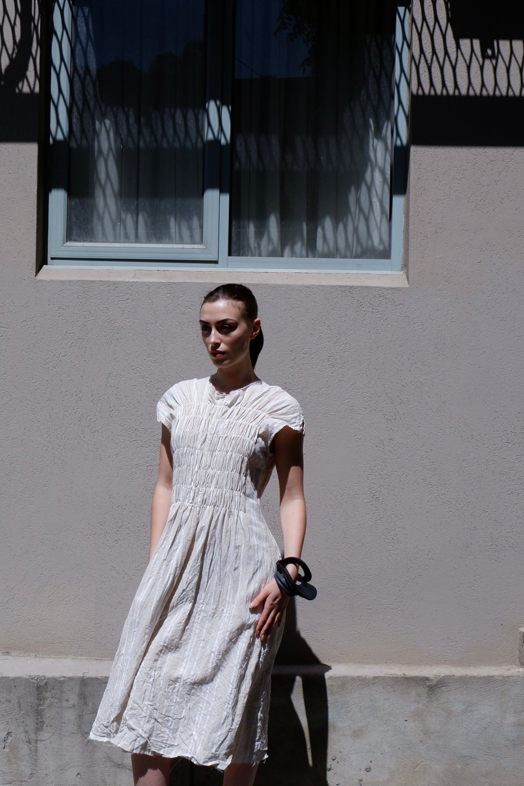 Shirring Plisse Dress