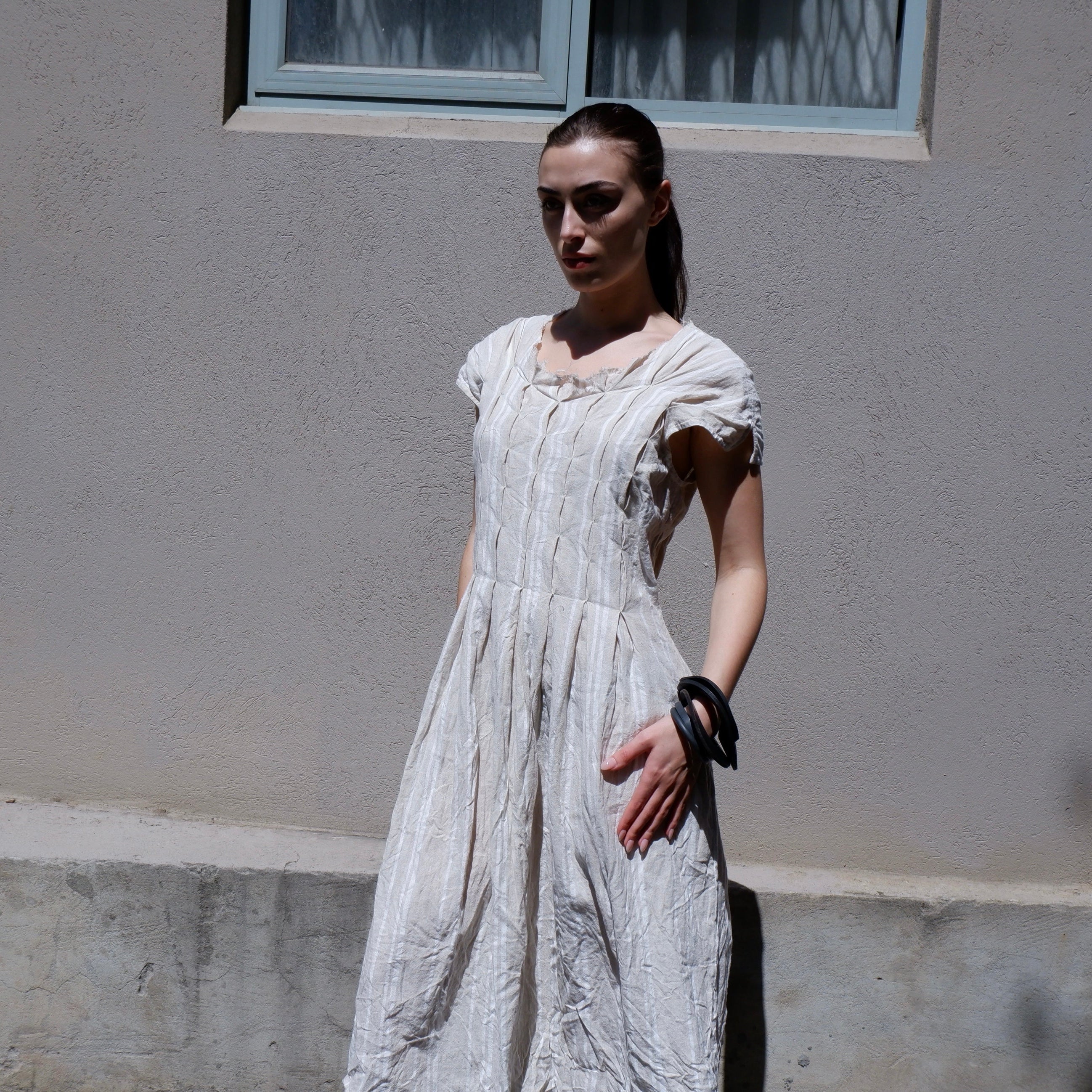 Shirring Plisse Dress