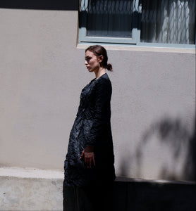Shirring Shirt Dress