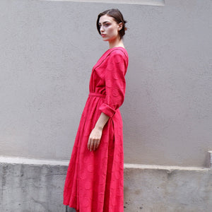 Jacquard Reverse Wrap Dress