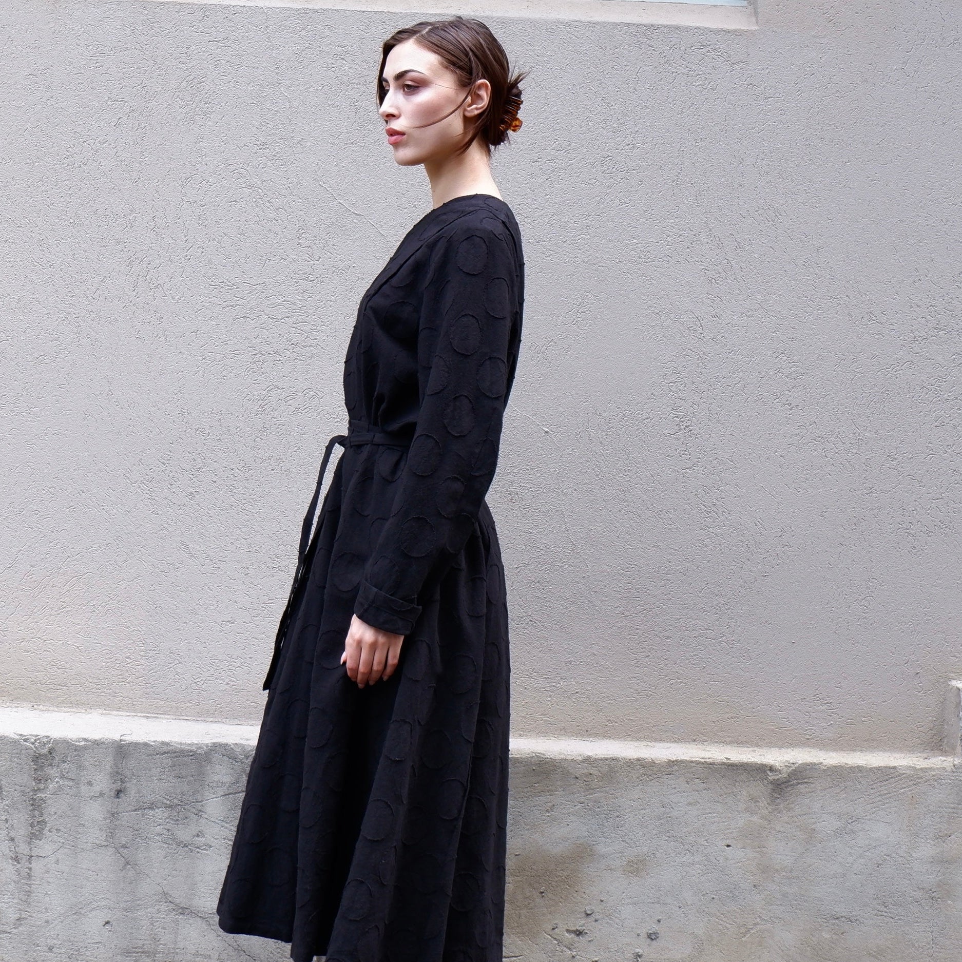 Jacquard Reverse Wrap Dress