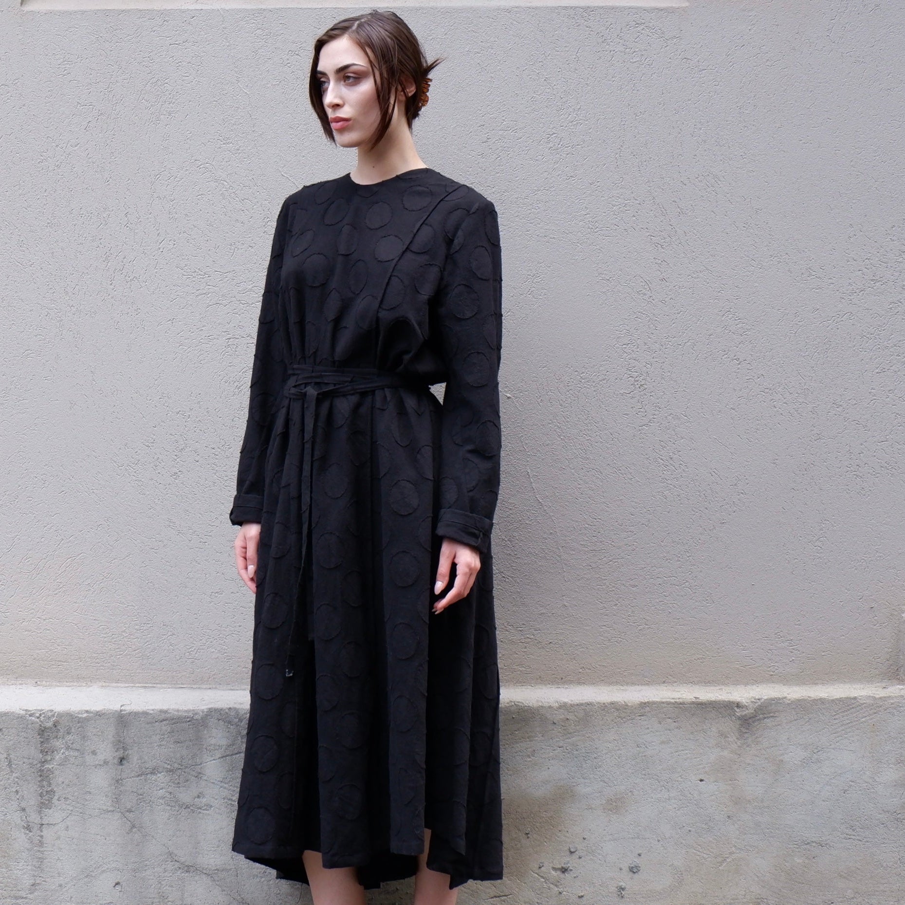 Jacquard Reverse Wrap Dress