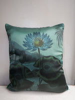 Load image into Gallery viewer, CUSHSVRTTURWL40 ROBERT THORNTON WATERLILY TURQUOISE
