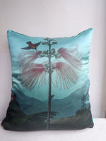 Load image into Gallery viewer, CUSHSVRTTURBD40 ROBERT THORNTON BIRDS TURQUOISE SILK
