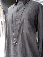 Load image into Gallery viewer, Stephanie Said Double Four Pointed Star Pendants on Square Silk Chain
