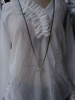 Load image into Gallery viewer, Stephanie Said Double Four Pointed Star Pendants on Square Silk Chain
