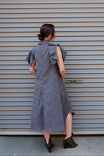 Load image into Gallery viewer, Feathered sleeved dress
