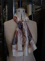 Load image into Gallery viewer, WWHAEBTJF14040 HAECKEL JELLYFISH BOTANIC DYED SILK SCARF
