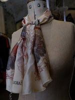 Load image into Gallery viewer, WWHAEBTJF14040 HAECKEL JELLYFISH BOTANIC DYED SILK SCARF
