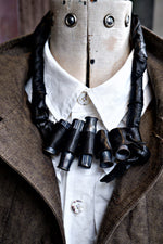 Load image into Gallery viewer, NECKLACE - SILVER PLATED MODEL 'T' FORD VALVE CAPS AND LEATHER

