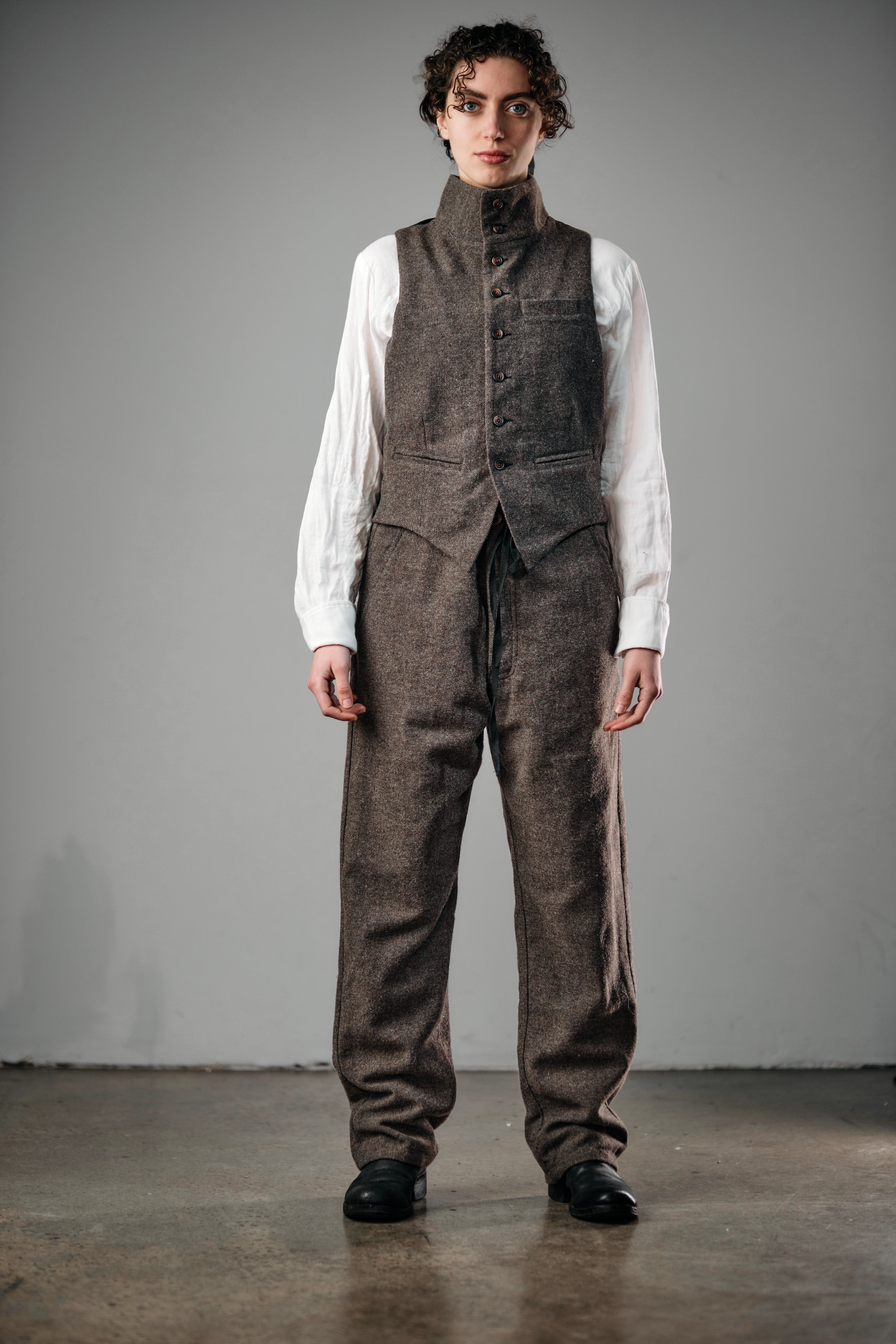 Woollen High Collar Vest
