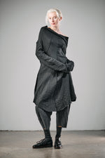 Load image into Gallery viewer, Dual Layer Draped Long Sleeve Tunic
