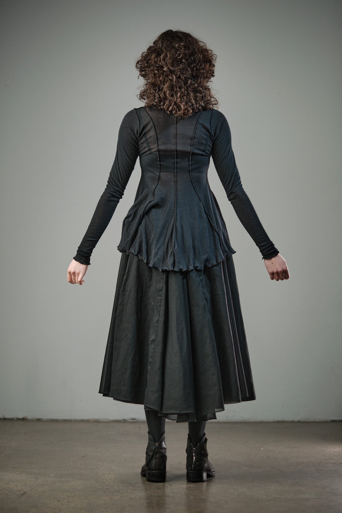 Cotton Organdy Bustle Skirt