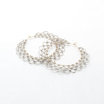 Load image into Gallery viewer, AR305 Arabesque Silver Hoop Earrings
