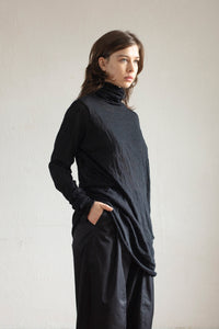 Wool Gauze Highneck Top