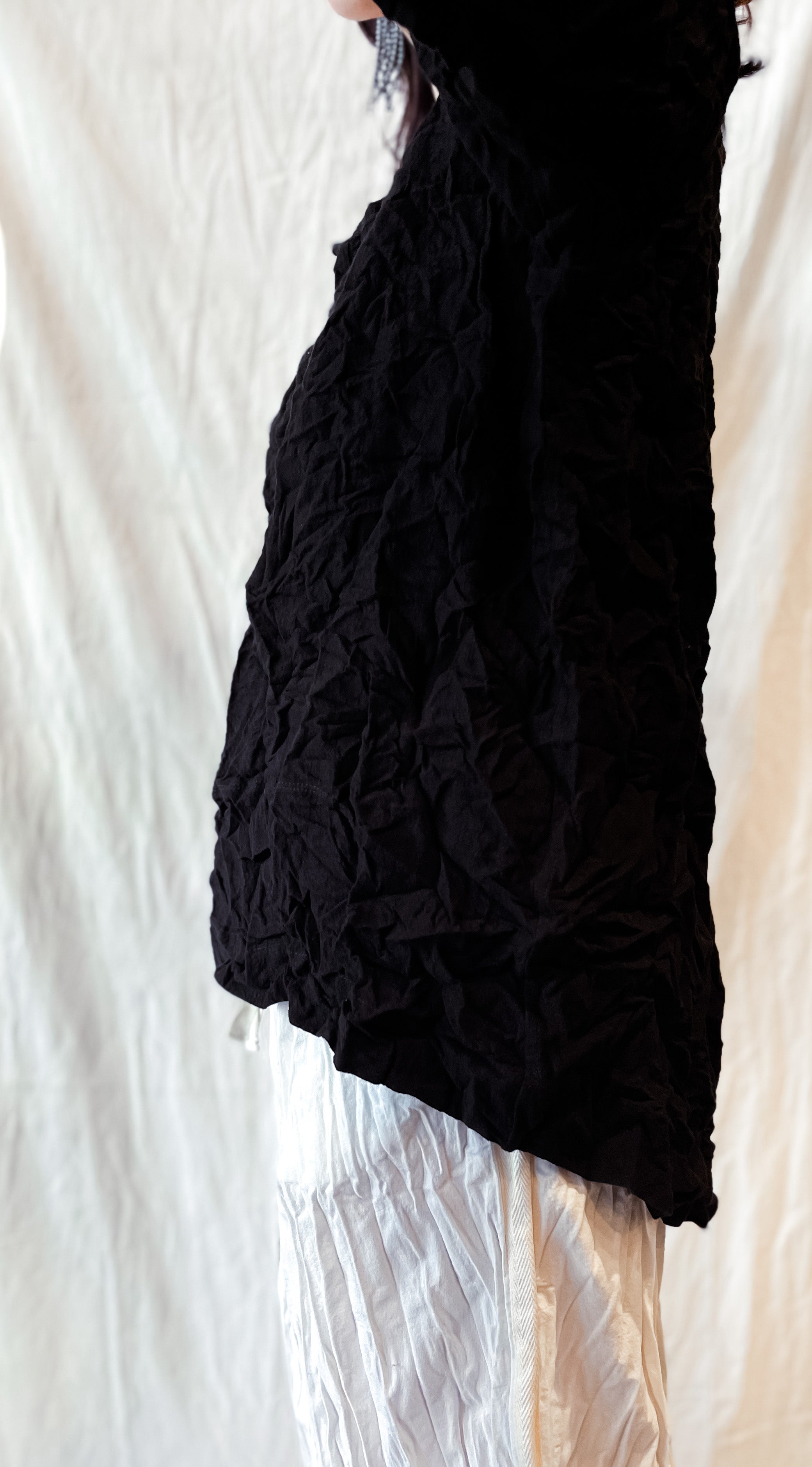Gathered Sleeve Crushed Tunic