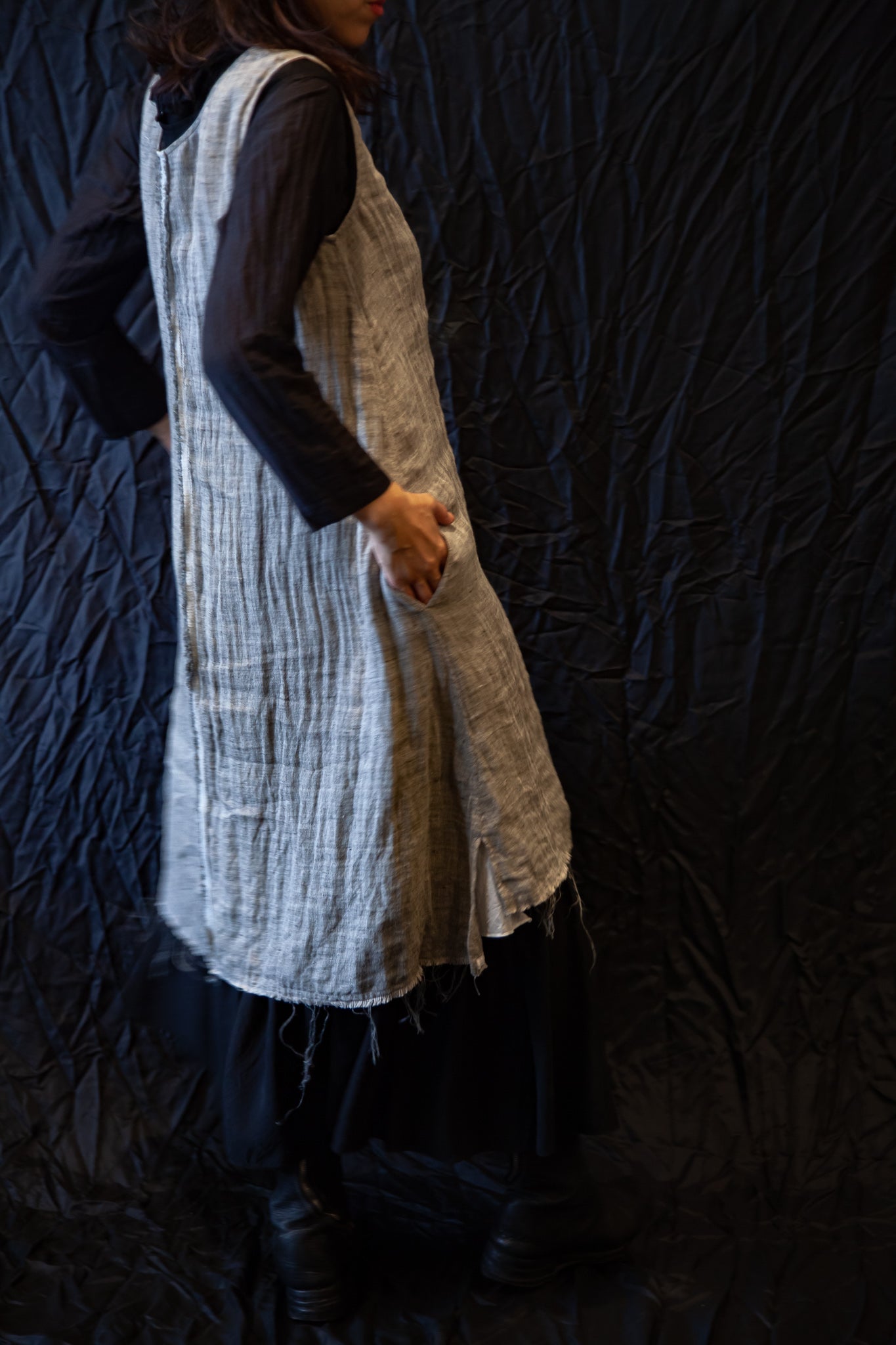 Textured Linen Dress