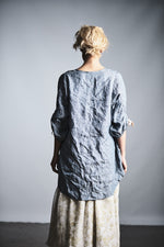 Load image into Gallery viewer, Mariner Gathered Sleeve Tunic
