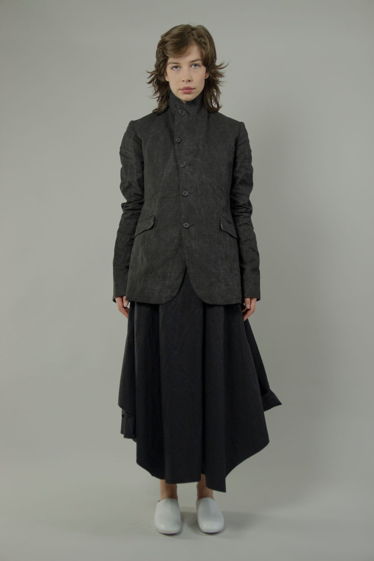 Peaked Lapel Collar Jacket