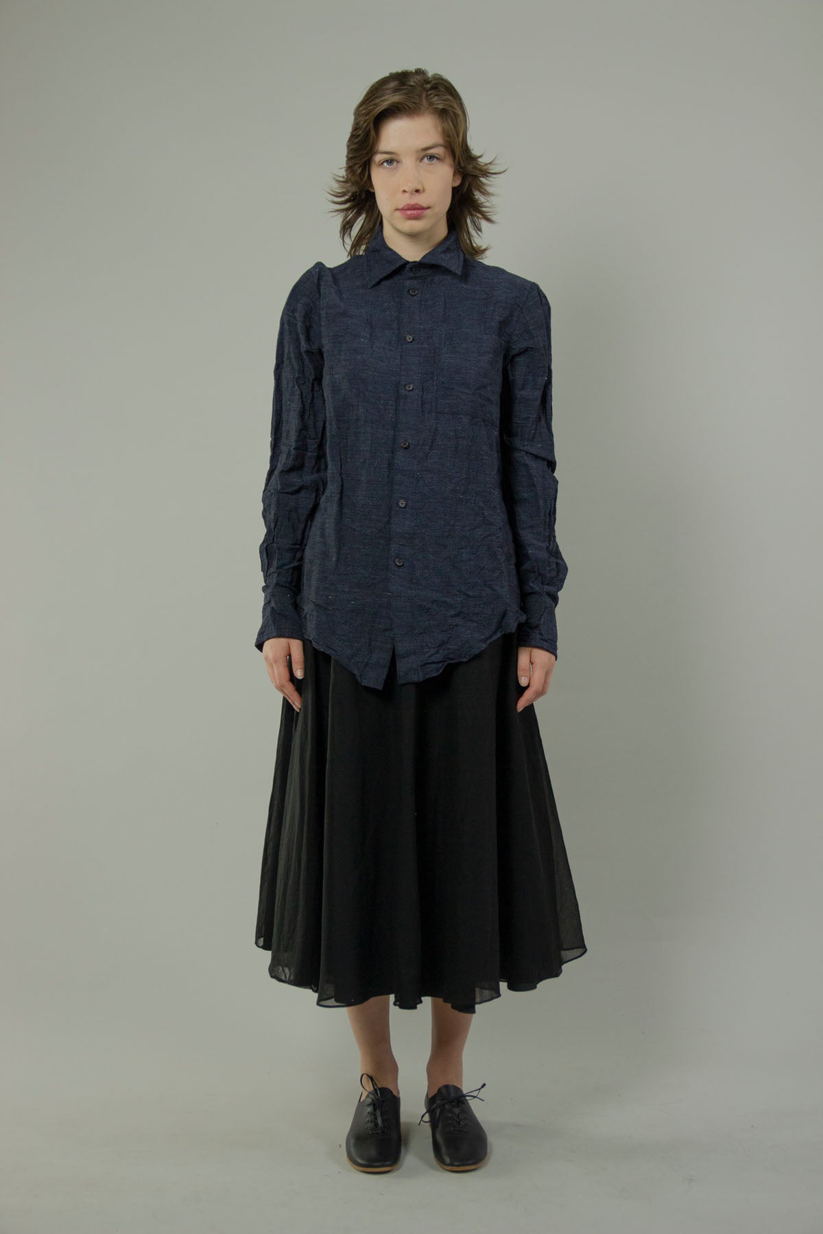 Wide Spread Collar Shirt